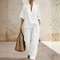 The Melora Linen Set — Effortless All-Day Style, Zero Ironing Required