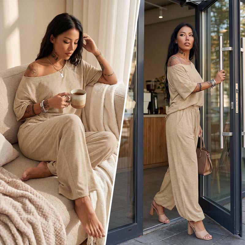🌸Spring Pre-sale💐Women's Off-Shoulder Top & Pants 2-Piece Set