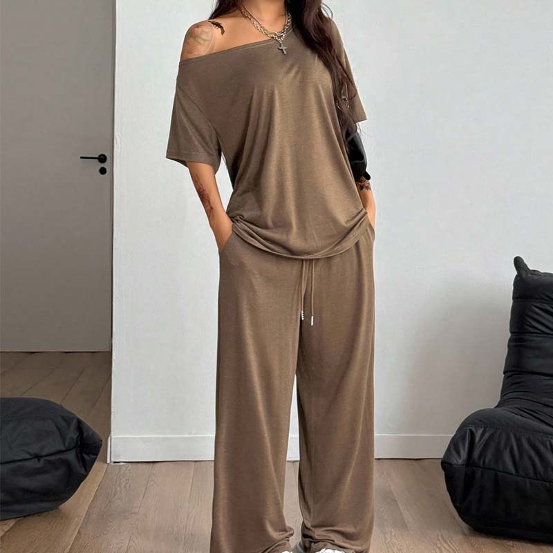 🌸Spring Pre-sale💐Women's Off-Shoulder Top & Pants 2-Piece Set